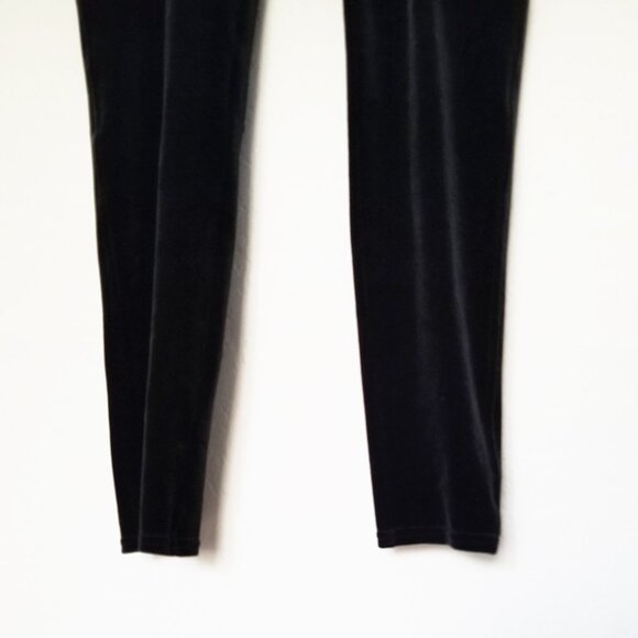 Spanx Black Velvet Velour Leggings XL High Waist Stretch Tummy Control Holiday - Picture 9 of 16